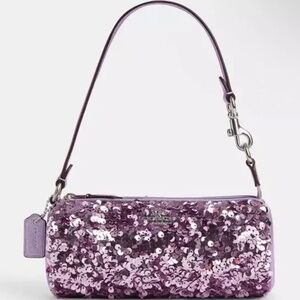 BRAND NEW Purple Sequin Coach Nolita Barrel Bag